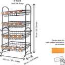 ODOXIA Candy Display Rack | Stackable Candy Organizer | Snack Organizer For Countertop | Snack Shelf And Chip Rack For Stores | Snack Display For Counter | Snack Stand For Office 2-Pack