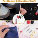 33Pcs Big Eye Steel Needles Set Portable Hand Sewing Kit Suitable for Beginners and Everyday Use, Include 25 Steel Needles, 3 Reels of Thread, Seam Ripper, 2 Needle Threader, 2 Thimbles