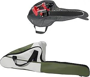 WLSANX 19 inch Chainsaw Carrying Bag, Chainsaw Storage Bag, Oxford Cloth Chainsaw Case Bag, Portable Chainsaw Holder Fit for 16"/18"/19", Chainsaw Bag with Buffer Cotton & Handle Sticky (Green)
