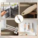 Apple Corer, Bell Pepper Corer, Pepper Seed Remover Tool, 2025 New Upgraded Adjustable Diameter Multifunctional Fruit and Vegetable Corer Tool Kitchen Gadgets, Dishwasher Safe (Light Brown)