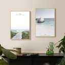 Golden State Art 13x19 Gold Aluminum Frame with White Mat, Real Glass