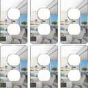 6 Pcs Mirror Acrylic Wall Plate Light Switch Plates Durable Acrylic Mirrored Plates Wall Plates For Electrical Outlets Decorative Outlet Covers