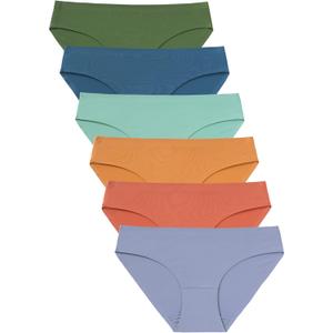 Wealurre Seamless Underwear Invisible Bikini No Show Nylon Spandex Women Panties S