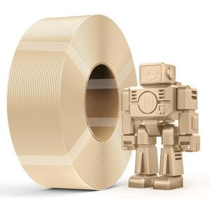 Creality Refill PETG Filament 1kg(2.2lbs) 3D Printer Filament:Refilament 1.75mm PETG Filament, for Bambu Lab Reusable Spools, Dimensional Accuracy 0.03mm, Beige