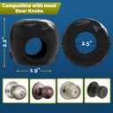 2 x Child Safety Door Knob Cover (4 Pack) Hard-to-Remove Dual-Lock Door Handle Covers for Kids - Reusable Baby Proof Door Knob Locks - Installs Easily, No Tools Needed (Black)