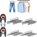 Travel Hangers, Cruise Ship Essentials Travel Essentials, Portable Cruises Must Haves 2025, Folding Hangers for Suitcase, RV Camping Airplane Europe Vacation Essential (30, Black)