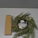 Unittype 5 Pieces Christmas Advent Wreath with Candles Holder Wreath Decor Christmas Advent Candles for Home Fireplace Church Xmas Centerpiece Table Decor(Delicate)