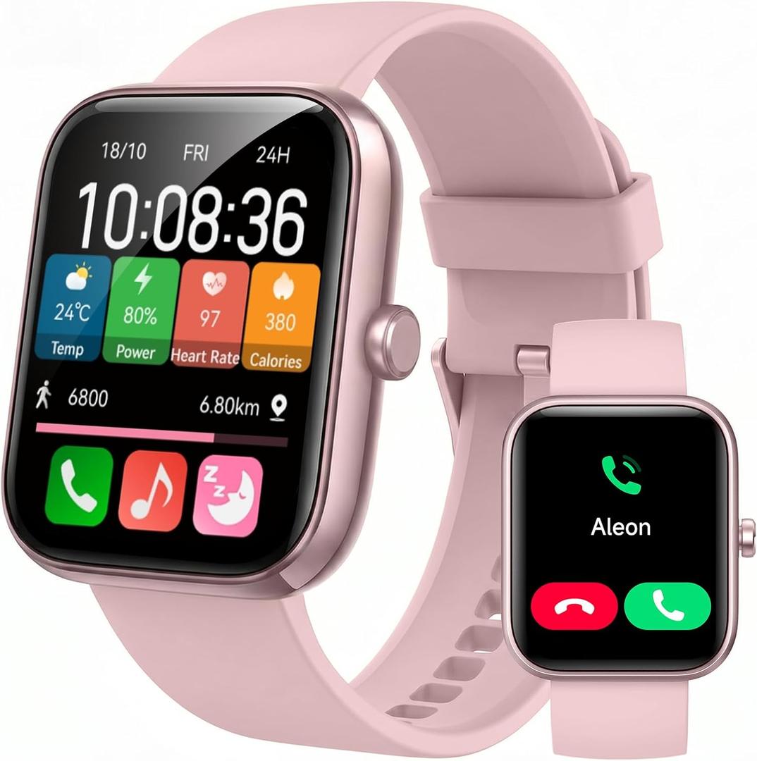 Smart Watch for Women Men with Bluetooth Call, Alexa Built-in Smartwatch, 1.83"DIY Dial Fitness Watch with Sleep Heart Rate Monitor, 110+ Sport Modes, IP68 Waterproof Watch Compatible with Android iOS