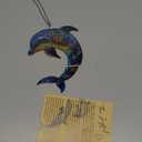 Beach Christmas Ornaments for Tree, Sea Turtle Acrylic Suncatcher Ornament with Story Card, Sea Turtle Gifts for Women, Beach Gifts for Women, Christmas Stocking Stuffers Ideas (Dolphin)