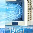 Uthfy 48" Evaporative Air Cooler, 6500 CFM Swamp Cooler with 19 Gallon WaterTank, Outdoor Air Conditioner with 5 Ice Packs, Portable Evaporative Cooler with 120 Oscillation, 3 Speeds for Outdoor Use