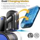 DUMOS Cordless Vacuum Cleaner, Lightweight Rechargeable Upright Vacuum with Flexible Steering, Extendable Pole, LED Light, 3 Brush Heads & Wall Mount, Ideal for Hardwood Floors & Household Cleaning