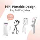 BEOVEA Heated Eyelash Curler Fast 8-Second Heat for Long-Lasting Curls Portable Rechargeable Heated Lash Curler, Safe & Effective Eyelash Curlers for All-Day Volume and Lift