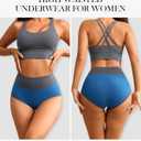 Eiggam High Waisted Underwear for Women Tummy Control Panties Cotton Briefs Full Coverage Breathable Underwear Packs Women (XXL)