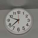 12 Inch Wall Clock Modern Battery Operated Silent Non Ticking Analog Clock Decorative for Bedroom Kitchen Bathroom Office Home Living Room (Silver)