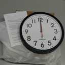 DAXSMY Atomic Wall Clock Analog 10 Inch Battery Operated Modern Decorative for Living Room Kitchen Office Bedroom Bathroom(Black)