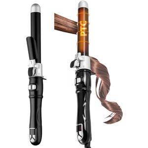 1 inch Ceramic Rotary Curler for All Types of Hair, Automatic Curler, User-Friendly for Smoothing Curl Control, Dual Voltage, Automatic Shutdown, Black