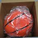 Silent Basketball Size 7 (29.5")  Grooved Airless Indoor Basketball for Quiet Dribbling and Indoor Training, Pro PU Foam Ball  Real Feel Higher Bounce Quieter (Orange)