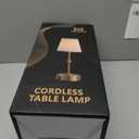 MEIXISUE Cordless Rechargeable LED Table Lamp with Dimmer,Nightstand Lamp with USB Port,Antique Brass Portables Outdoor Lamp, Battery Operated Lamp for Patio Bedroom Bedside Balcony Camping Bar RV