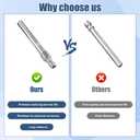 Long Range Pressure Washer Nozzle, Stainless Steel Shooter Tip with 1/4in NPT Quick Connect Tall Reach Tip Power Washer Accessories Adapter Parts Attachments for Rooftops Siding & Concrete Surfaces