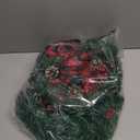 ATDAWN 3 Pack Mini Christmas Wreath, Lighted Christmas Front Door Wreath, Xmas Wreath for Holiday Christmas Party Decorations (Plaid Bow)