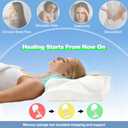 Ergo Cervical Neck Pillow for Deep Sleep Ergonomic Neck Pain Relief Pillow, Orthopedic Contour Memory Foam Support, Odorless, Cooling Breathable Pillowcase, Promotes a Healthy Sleep Position