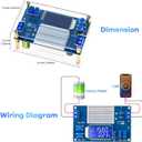 Hosyond DC to DC Buck Converter CV CC Power Supply Module Voltage Regulator, 1.2V-32V Output 12A Adjustable, for LED Drivers Battery Charging Solar Panel RV