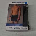 Skechers Men's Underwear Boxer Briefs 3-Pack, Contoured Pouch, Moisture Wicking, No Ride Comfort, Breathable Cotton L