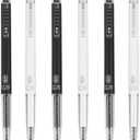 UPENOTE Gel Pens 0.28mm Extra Fine Point Pen, Black Ink, Ball Point Pen for School, Office, Stationery Supplies 6 Packs