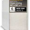 Filtrete Clean Living Basic Dust AC Furnace Air Filter, MPR 300, 20 x 30 x 1-Inches, Pack of 6