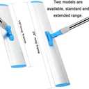 Microfiber Wet Mops 24 in Heavy Duty Flat Floor Mop Adjustable Handle with 4 Washable Mop Clothes