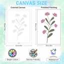 Jethami 6 Pack Paint by Numbers Kit for Adults Beginner, Easy Flowers DIY Painting Canvas Art Kit for Home Wall Decor 8x12 in (Boho Flowers-02)