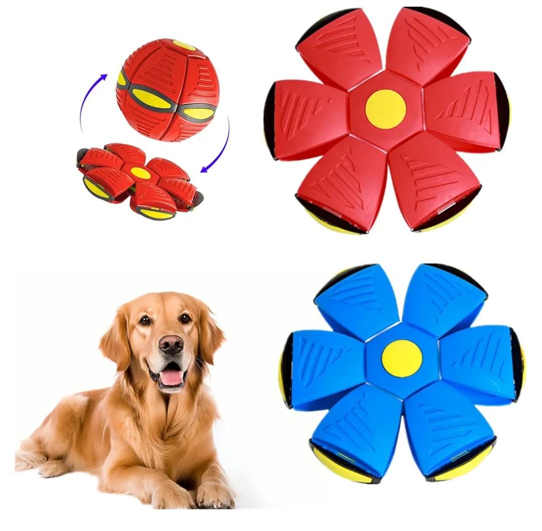 alfyng 2 Pack Flying Saucer Ball for Dogs, Pet Flying Discs Toys, Interactive Dog Disc Saucer Ball Toy, Dogs Games Toys for Medium Large Dogs Pet and Kids Outdoor Sports Exercise No Light