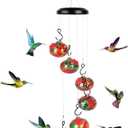 Headak Life Charming Wind Chimes Hummingbird feeders for Outdoors Hanging ant and bee Proof,Never Leak,Perfect Garden Decor for Outside