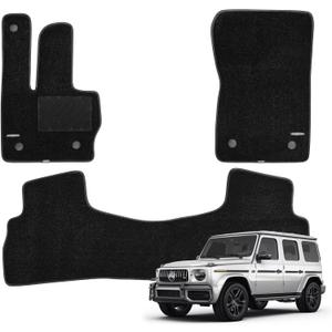 WENNEBIRD Superior Carpet Floor Mats for 2019-2025 Mercedes-Benz G-Class (W464A), 0.6-Inch Ultra-Thick, Noise-Reducing, All-Weather Waterproof Anti-Slip  3-Pc Set