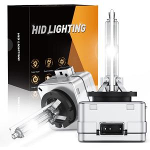 GOOACC D3S HID headlight bulbs,6000k Diamond White,High low beam,Xenon replacement bulbs-2pcs