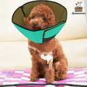 Queenmore Dog Cone, Soft Dog Cones for Dogs, Dogs Cone Collar After Surgery for Neutering, Breathable Pet Cone, Adjustable E-Collar Alternative to Stop Licking, Green XL
