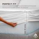 Linen Home 100% Cotton Percale Weave Fitted Sheet, Twin Size, White, 1 Deep Pocket Fitted Sheet, Fits Mattress Upto 16" Crisp and Cool Strong Bed Linen, 39"X75"+15"