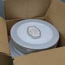 " OCCASIONS " 120 Pieces Chargers pack Wedding Party 12'' Disposable Plastic Charger Plates/Chargers (Diamond in White & Silver)