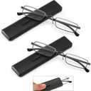 2 pack Reading Glasses for Men for Women, Anti-Blue Light, Ultra Thin & Light, Phone Stand, Unisexr