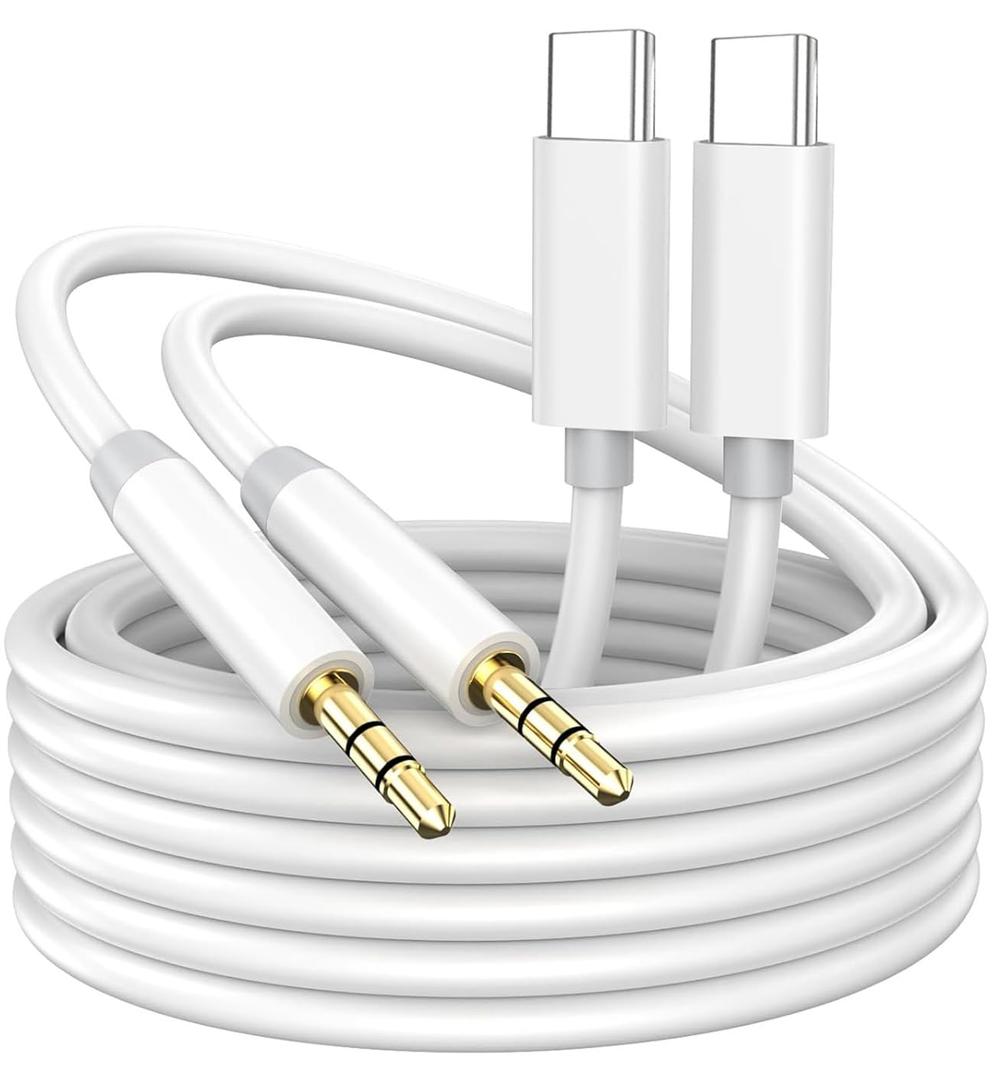 Apple USB-C to 3.5mm Aux Cable, MFi Certified Car Stereo Audio Cord for iPhone 15/16, iPad Pro, MacBook Air/Pro Apple USB-C to 3.5mm Aux Cable, MFi Certified Car Stereo Audio Cord for iPhone 15/16, iPad Pro, MacBook Air/Pro