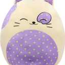 20-Inch Large Cat Plush Pillow with Floral Belly Cute Plush Toy Soft Kitty Pillow Giant Kitty Stuffed Animal Birthday Gifts for Kids Girls Adults