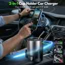 [2026 Upgraded] Qi2 25W Fast Wireless Car Charger with Cooling Fan, Cup Holder Phone Mount with Adjustable Long Arm, Magnetic Fast Charging Holder for iPhone & Android