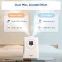 LEVOIT Humidifiers for Bedroom Large Room Home, 6L Warm and Cool Mist Ultrasonic Air Vaporizer for Plants and Whole House, Built-in Humidity Sensor, Essential Oil Diffuser, Whisper Quiet, Timer, White