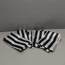 Tatuo Black and White Striped Table Runner Polyester Table Decor Elegant Classic Tablecloth Machine Washable for Christmas Indoor Outdoor Events Family Dinner Banquet(4 Pieces,12 x 72 Inch)