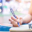 Protectivemethod Fountain Pen Retractable,0.38mm Blue&black Ink Transparent Barrel Includes 5 Refillable Ink Cartridges,Smooth Writing No Leaking Medium Nib Transparent Barrel