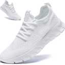 ZMBCYG White Tennis Shoes Womens Running Sneakers Slip On Walking Gym Athletic Non Slip Workout Sports Lightweight Breathable Soft Comfortable Shoes Womens White Size 8.5