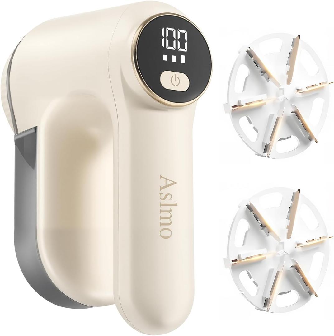 Fabric Shaver 3-Speed Adjustable Lint Remover with LED Digital Display Type-C Fast Charge Port Suitable for Clothing Furniture Sofas and Blankets
