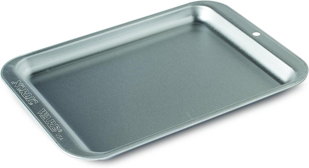 Nordic Ware Naturals Compact Baking Sheet - Natural Uncoated Aluminum, Toaster Oven and Broiler Safe