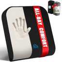 Memory Foam Seat Cushion, Ergonomic Office Chair Cushion for Back, Coccyx, Sciatica & Tailbone Pain Relief and Pressure Relief  Ideal for Car Seat, Wheelchair, Stadium & Recliner, Extra Cover (Gray)