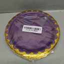 HEIPINIUYE 50 Pieces Purple Paper Plates with Gold Foil 7 Inch Disposable Purple Scalloped Dinner Plates for Wedding Baby Shower Birthday Party Dessert Plate